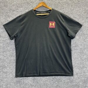 Under Armour Shirt Mens 3XL Black Tiger Graphic Logo Short Sleeve Casual Tee